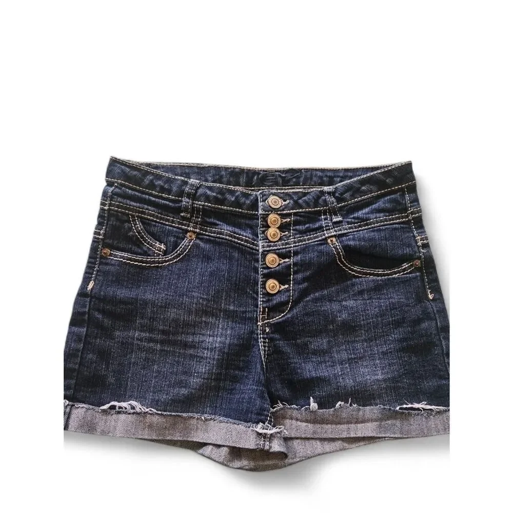 Rue 21 High-Rise Button Fly Denim Shorts – Size 5/6